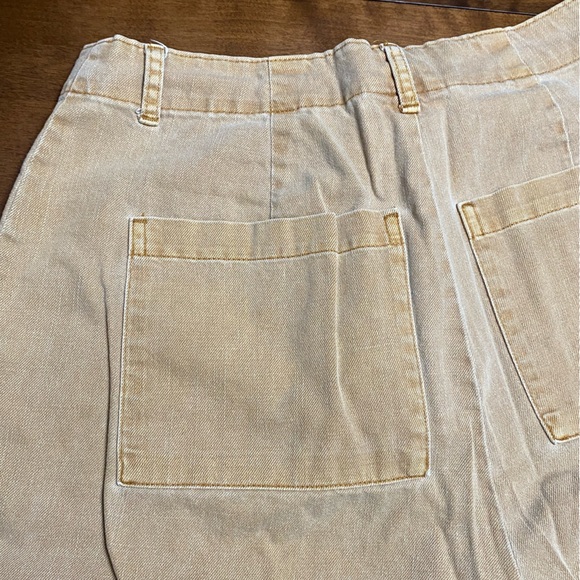 Umbrella Style Baggy Tan Denim Jean Pants, Size 12 - Picture 8 of 8